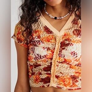 Free People Solana sheer top worn 1x size M
